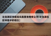 北信源区块链龙头股票有哪些公司[北信源在区块链中的地位]